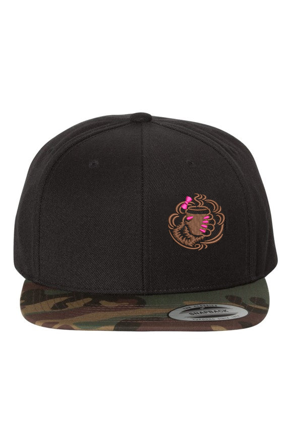 Black Camo Premium Snapback - Sassy Brew Logo